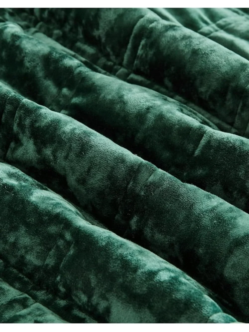 Plush Velvet Emerald Green cal king 3 piece Set